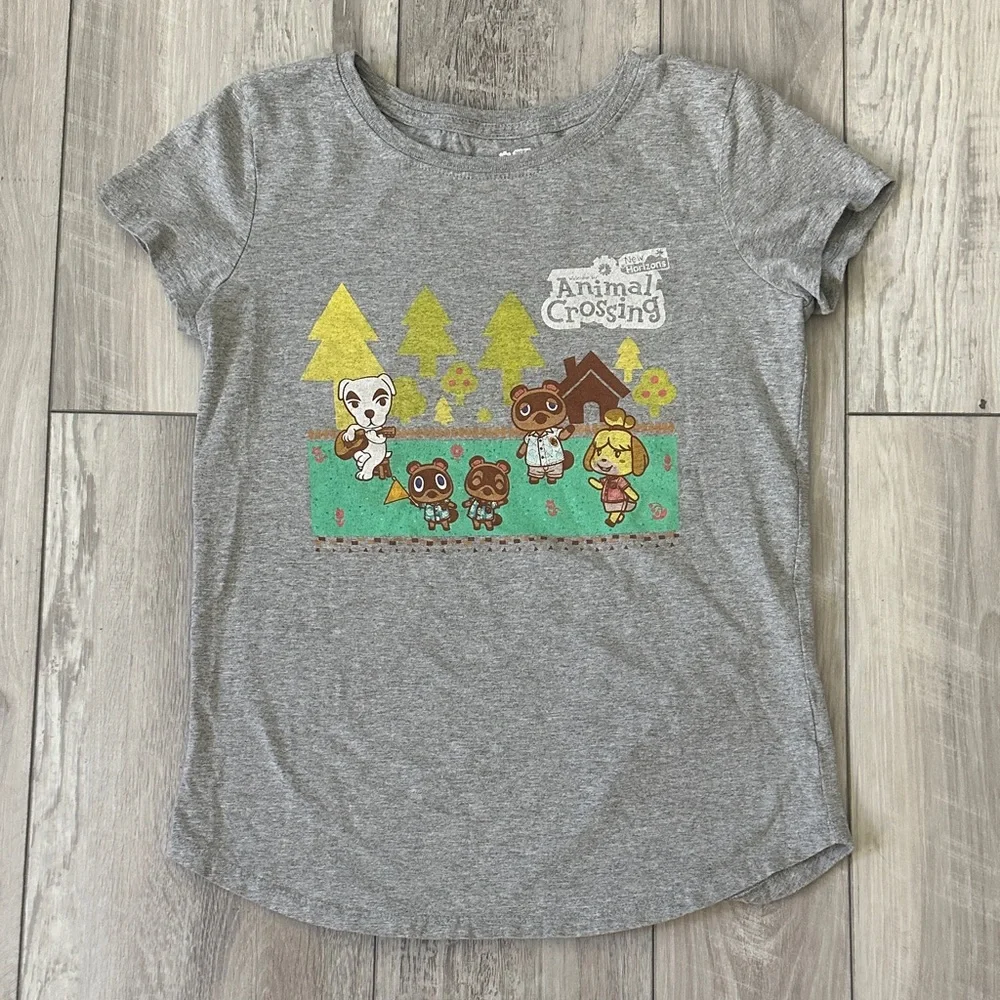 Gray Animal Crossing Kids T-Shirt